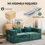 Canapé-lit de plancher convertible à compression avec structure de forme fixe, causeuses modulaires désossées en tissu chenille, aucun assemblage requis-435454174