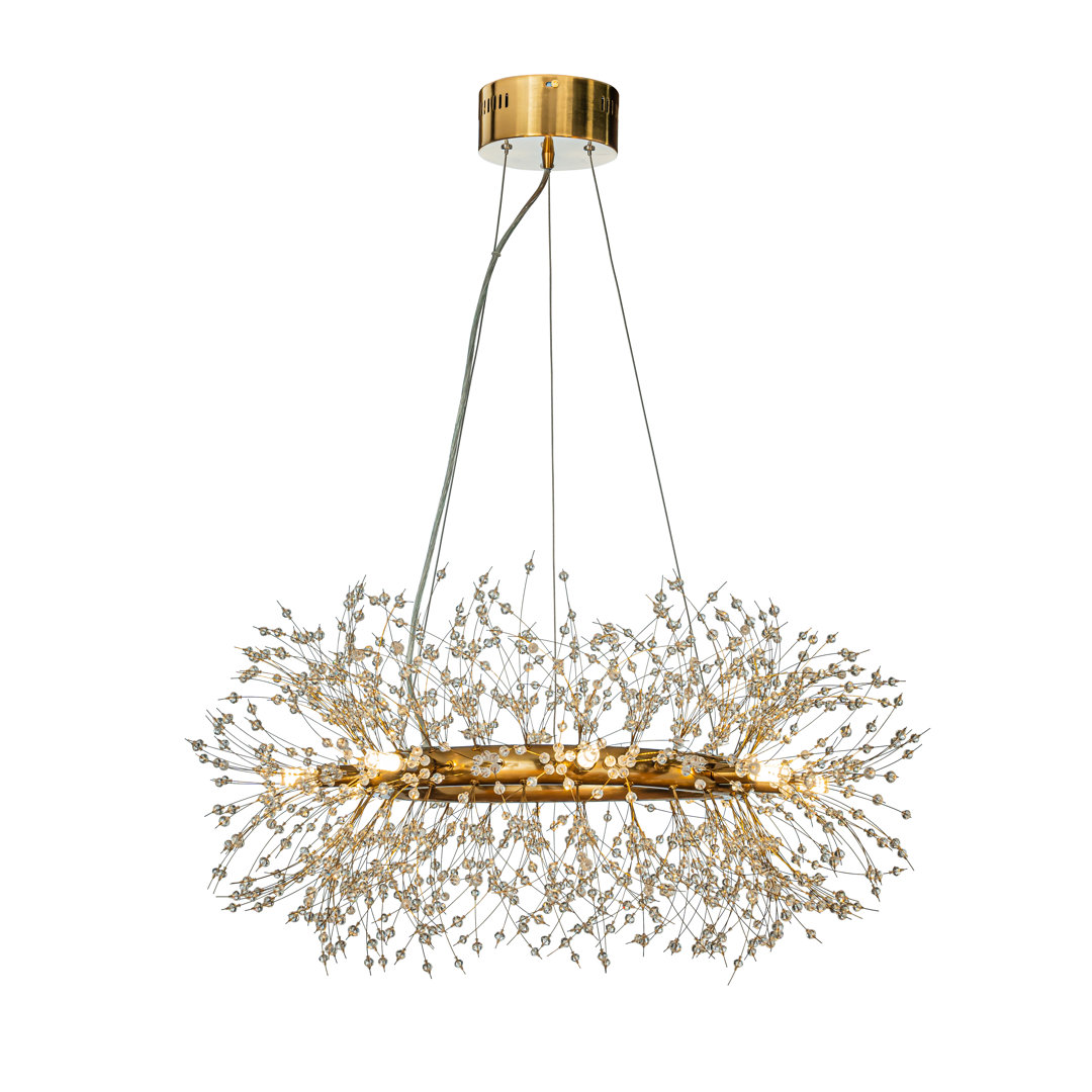 Galewood Modern Glam Firework Crystal Chandelier light Round Pendant Ceiling Lighting For Dining Room Everly Quinn 