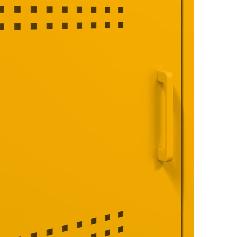 Bedside Cabinets 2 pcs 36x39x68 cm Steel, Mustard Yellow