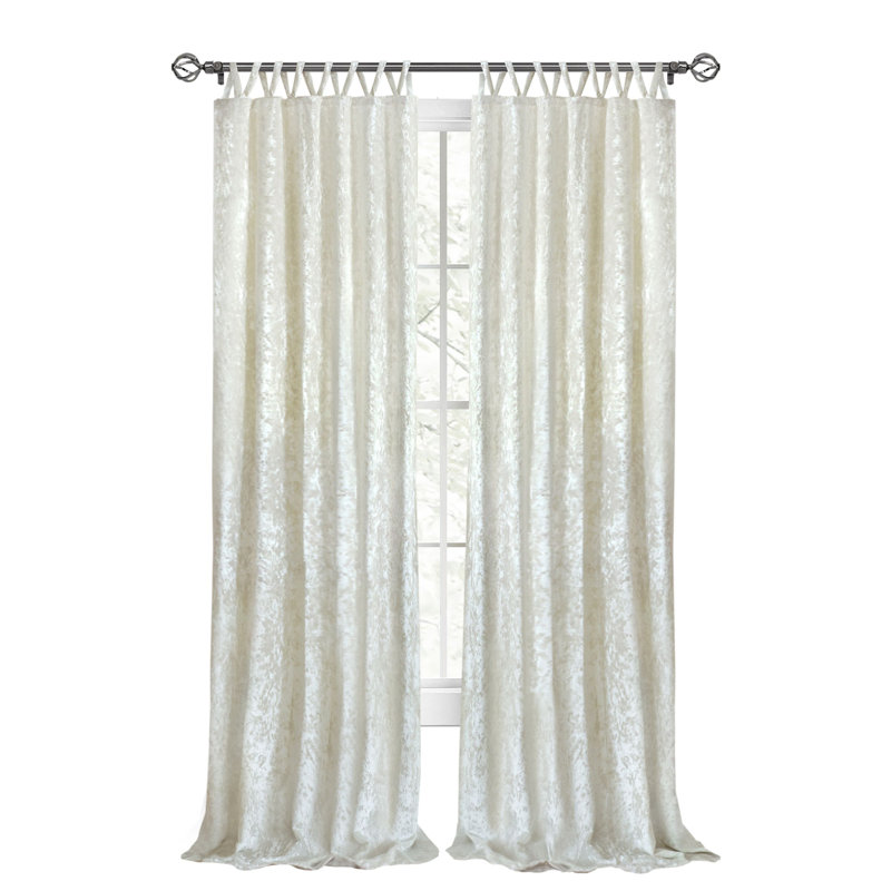 Vickers Semi Sheer Curtain Single Panel, Creamy White, 50" W x 84" L