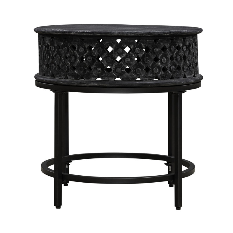 Oralene Accent End Table - Black