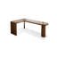 Bureau d'angle en bois massif en forme de L-1475521175