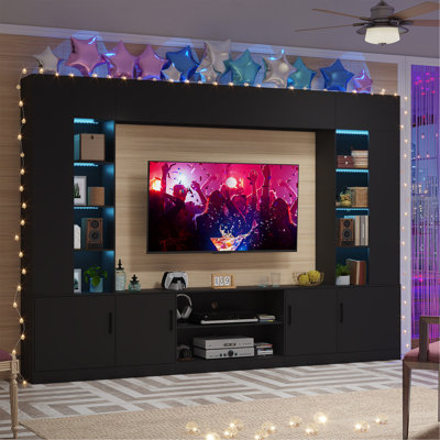 Meuble télé 112 po avec lumières DEL