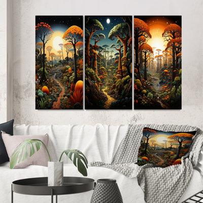 «Baobab Tree The Enchanted», 3 pièces sur toile