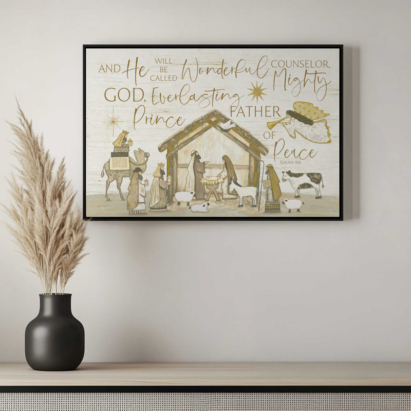 «He Will Be Called» par Annie Lapoint, reproduction d'art, H 21,5 po x l 31,5 po, Brun, Toile avec cadre