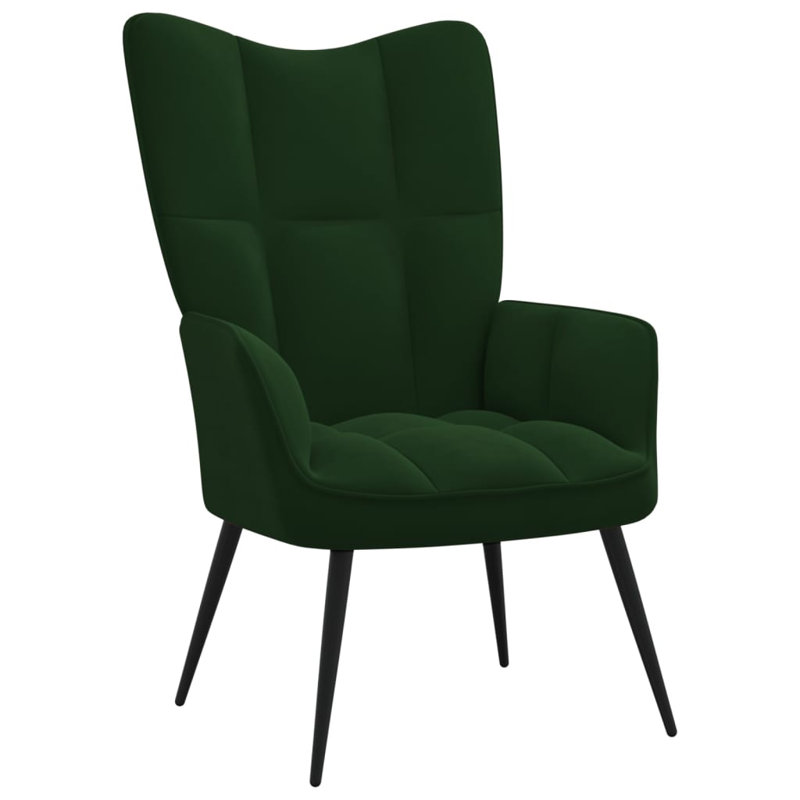 Fauteuil Horald, Polyester vert foncé