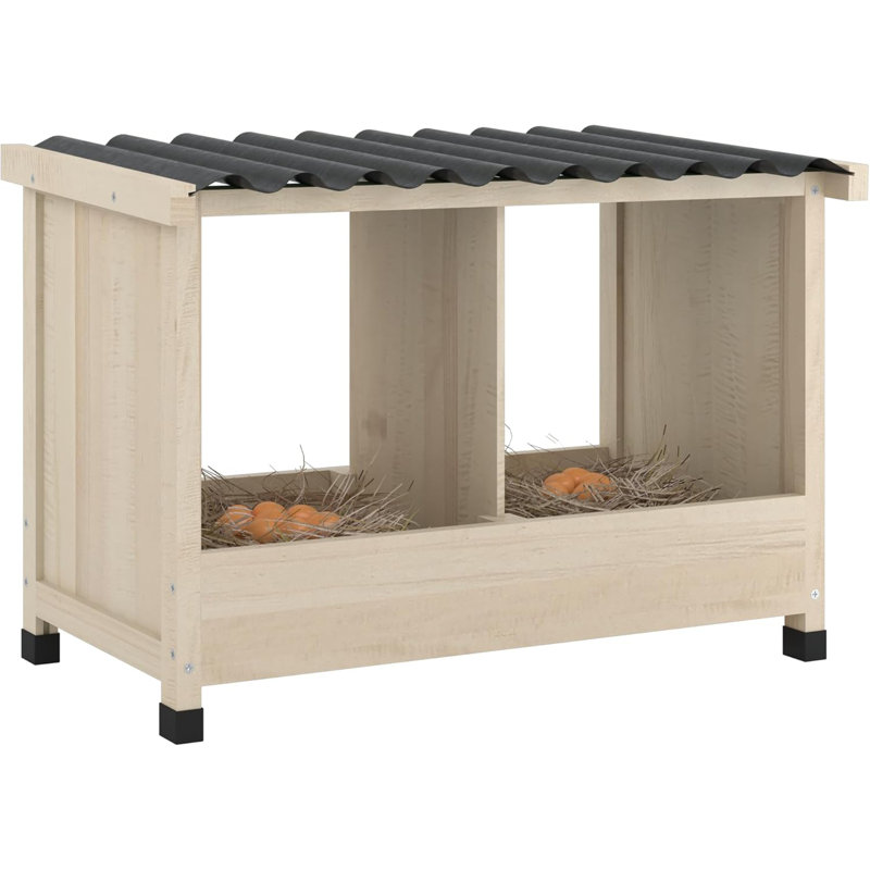 Boîte de nidification en bois 2 trous, poulailler