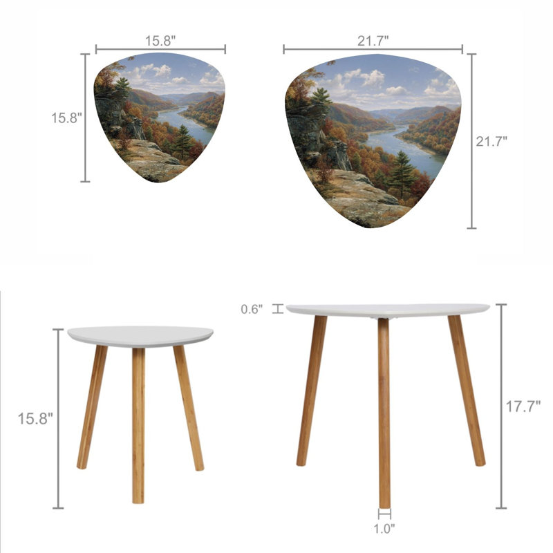 Ensemble de 2 tables basses gigognes Triangle Nesting