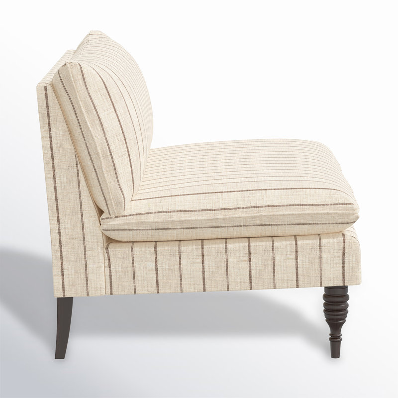 Cecelia 47'' Upholstered Loveseat, Fritz Charcoal Stripe