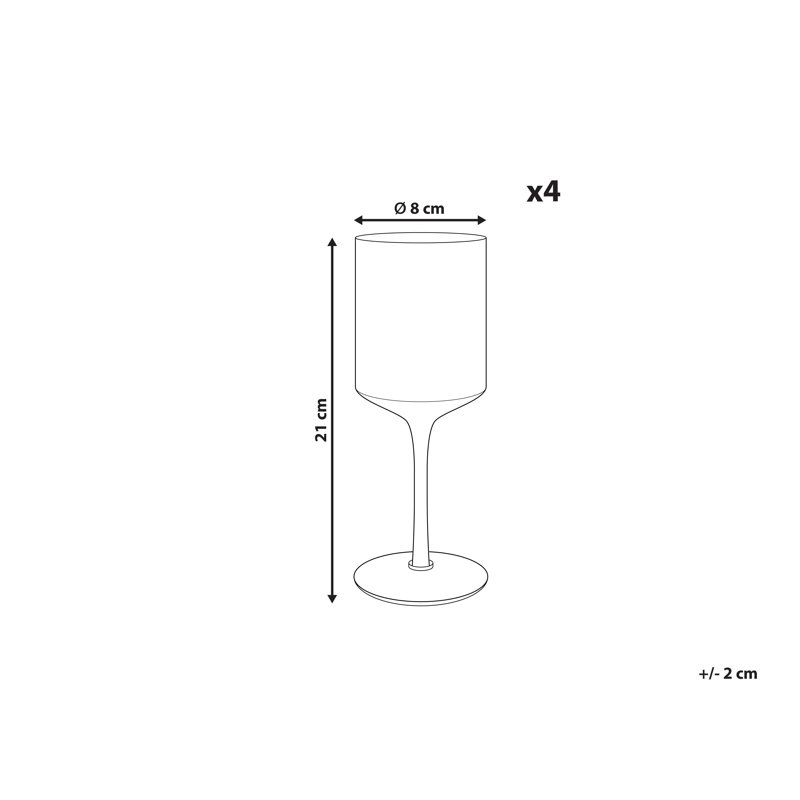 Allasia 380ml Handmade Red Wine Glass Set