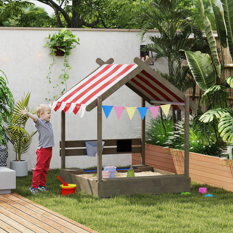 Freeport Park 124cm x 146cm Square Sandbox with Cover