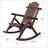 Durable Fir Log Rocking Chair For Patio And Garden, Ergonomic Design With Smooth Finish For Outdoor Relaxation-1426543094