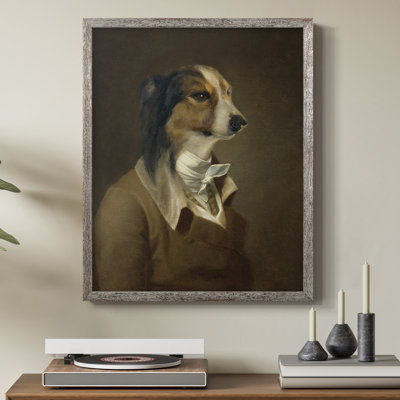 Sir Hound Framed Print - Solid Wood