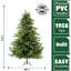Foxtail Pine 7.5' Green Pine Artificial Christmas Tree-596987009-603104499