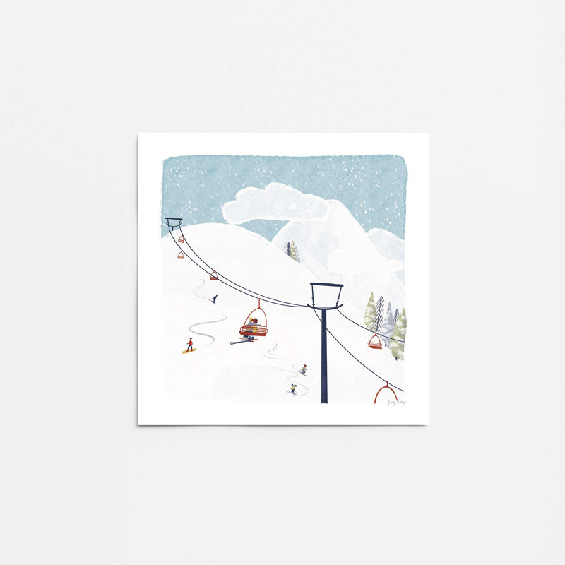 Imprimé hivernal d'hiver, Sans cadre, papier, H 12 po x l 16 po