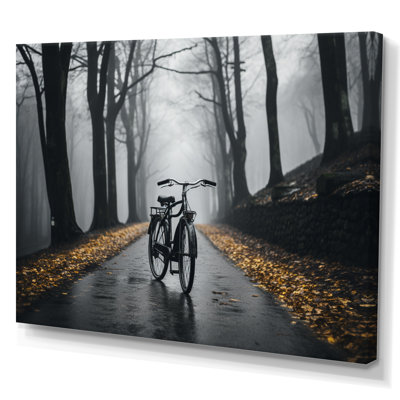 Bicycle Pedaling Into The - Transportation Framed Canvas Prints