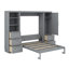 Lit escamotable Murphy avec placard, tiroirs et tablettes-1845241134