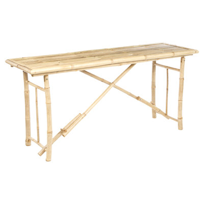 Whobrey Rectangular Bamboo Outdoor Folding Buffet & Console Table