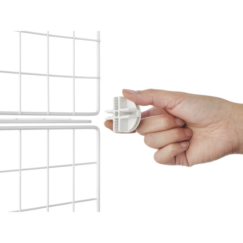 14.5" W Storage Rack, White