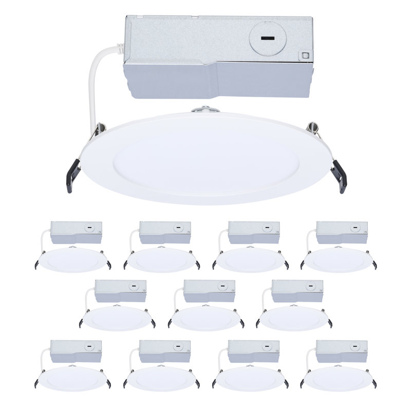 13 Watt LED 6" Round Slimfit Performer Series 12PK 90 CRI 27/30/35/40/50 CCT White Flat Dimming 120V input Must Order in Multiples of 12