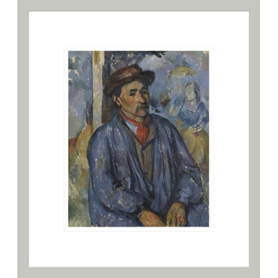 «Man in a Blue Smock» par Paul Cézanne, impression giclée encadrée