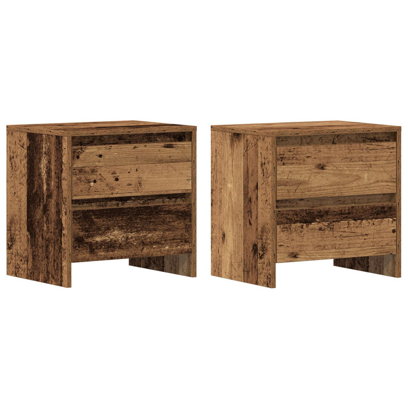 45cm W Manufactured Wood Bedside Table