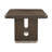 Modern Rectangular Wooden Dining Table with Extension Leaf, Durable Metallic Accent Base, Brown Finish