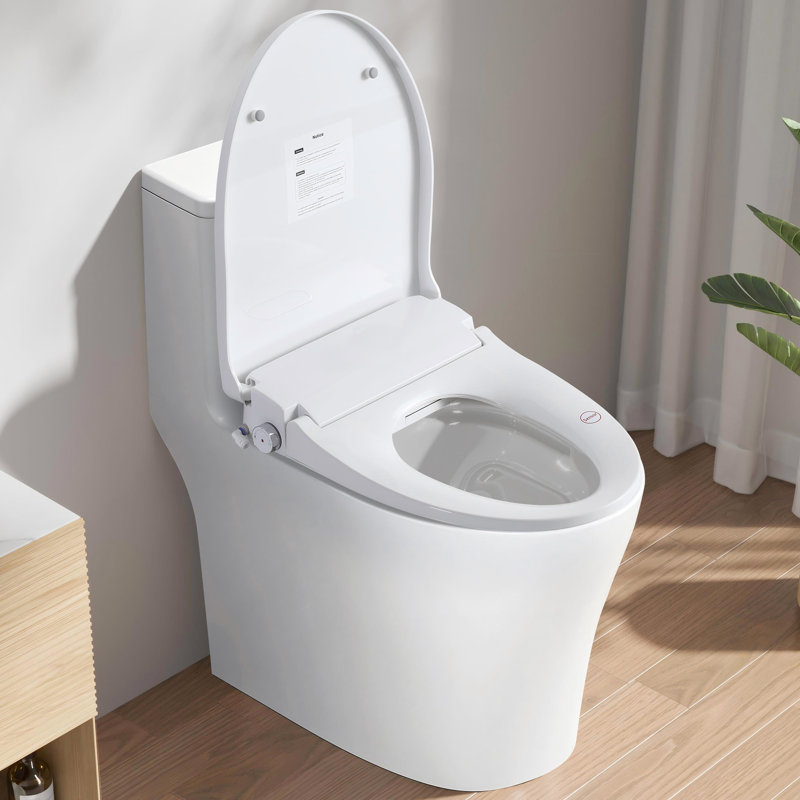 Adjustable Heated Smart Bidet Toilet Seat With Side Knob, Night , And Automatic Nozzle Cleaning - Post Cleaning, Female Massage Functions, Precise Position Adjustment Via Remote, Intelligent