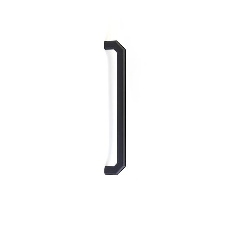 Poignée porte de douche en verre Emtek Riviera (GBTB), 12", Dos plat