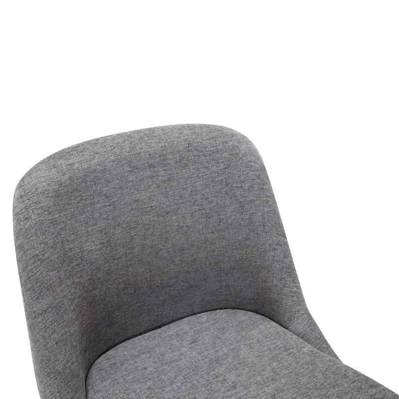 Ensemble de 2 tabourets de bar pivotants à hauteur de comptoir de 26 po avec pieds en bois massif, tabourets de bar de style campagne moderne pour îlot de cuisine et comptoir, tissu performance gris