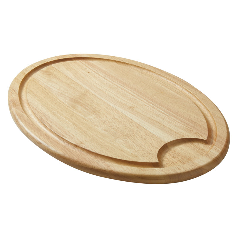 Parawood Oval Trencher Board with Built-in Trough, 20" x 14"