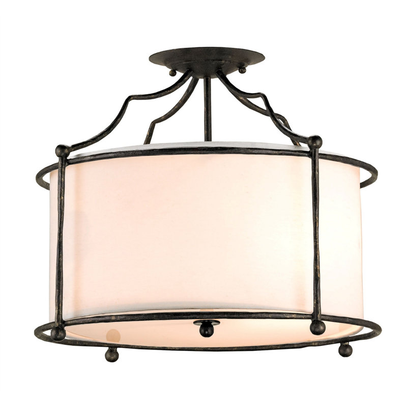 Plafonnier semi-encastré 3 lumières 18 po Cachet