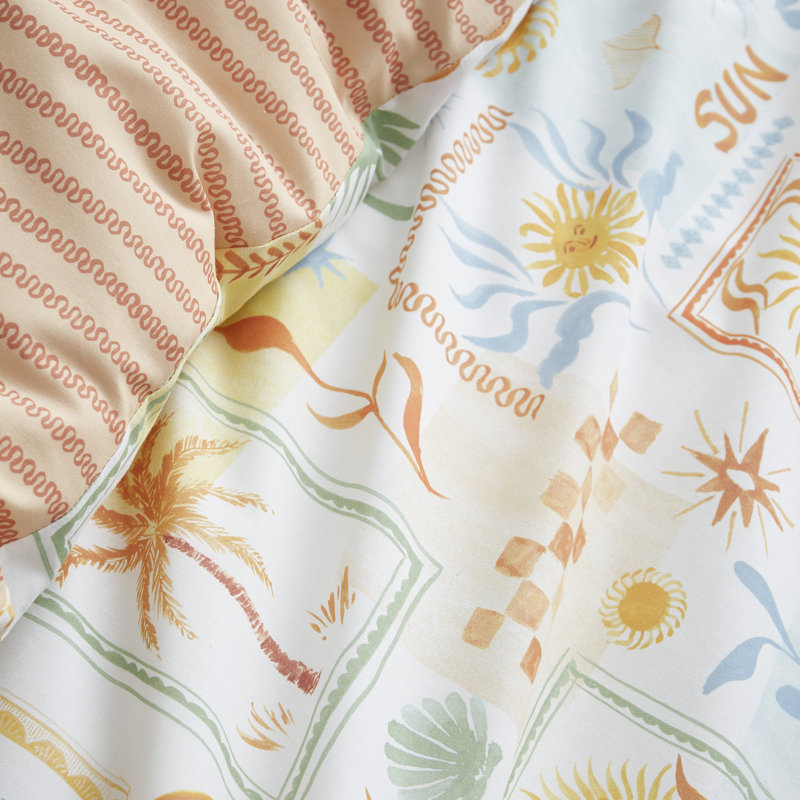 Soleil Cotton Blend Floral Duvet Cover Set, Super King