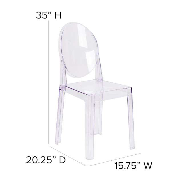 Ethereal Clear Acrylic Side Chair Set of 2 - Modern Design