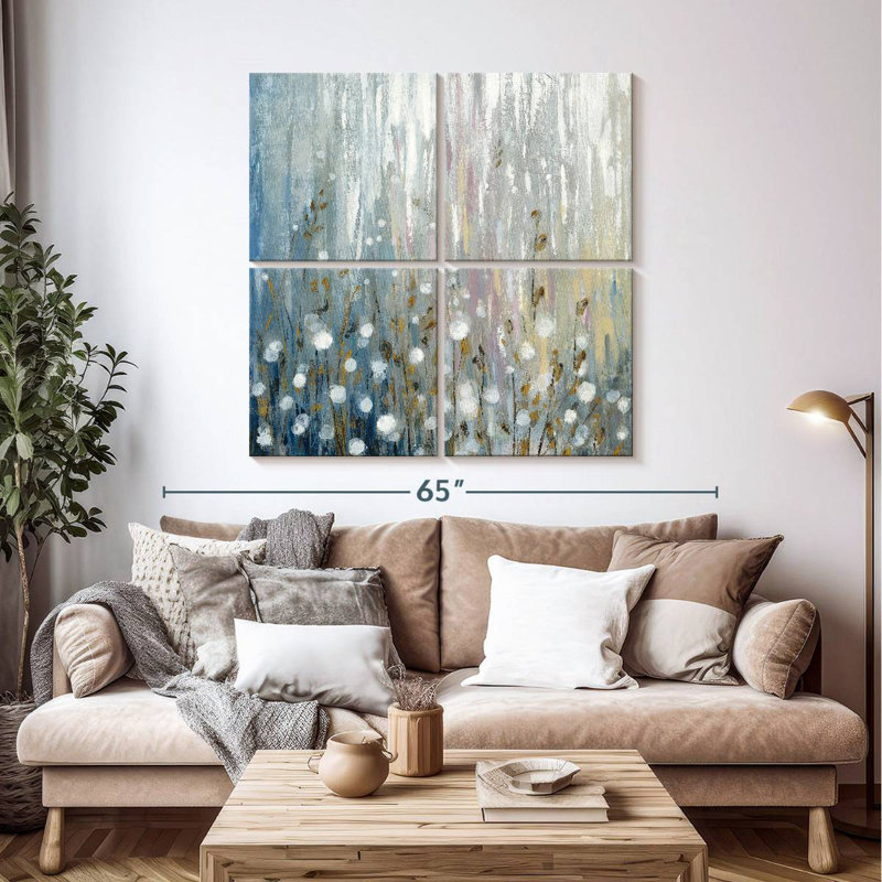 Avery, janvier, branches, fleurs, H 45 po x l 45 po