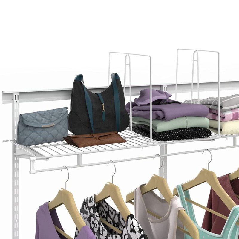 Shelf Divider For Wire Shelving - Sturdy Wire Closet Shelf Divider Organizer And Storage Separator To Tidy Wardrobe Clothes