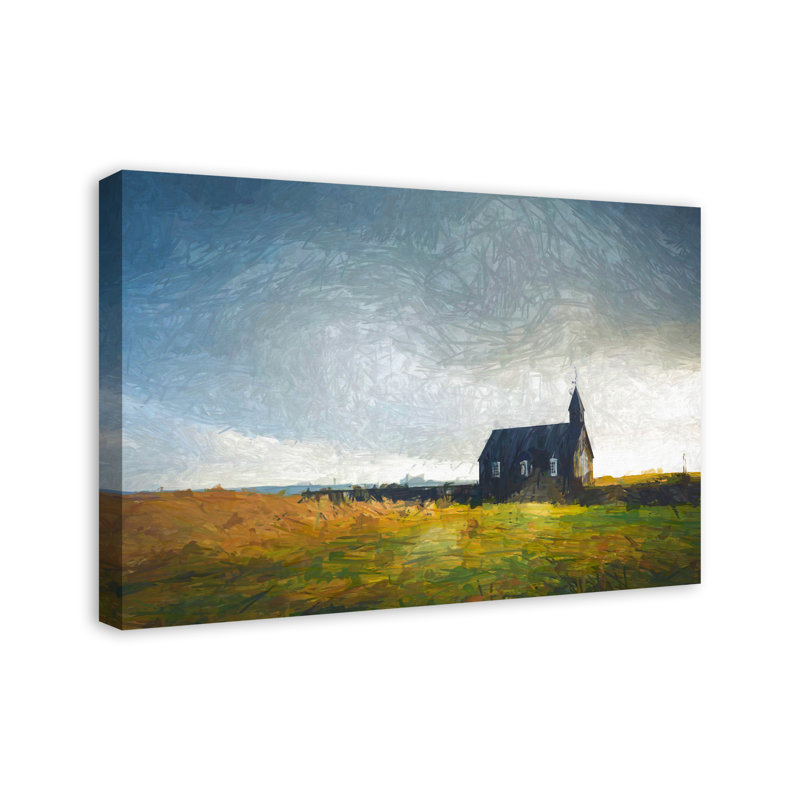 Reproduction d’art sur toile « Overcast Church »-sans cadre