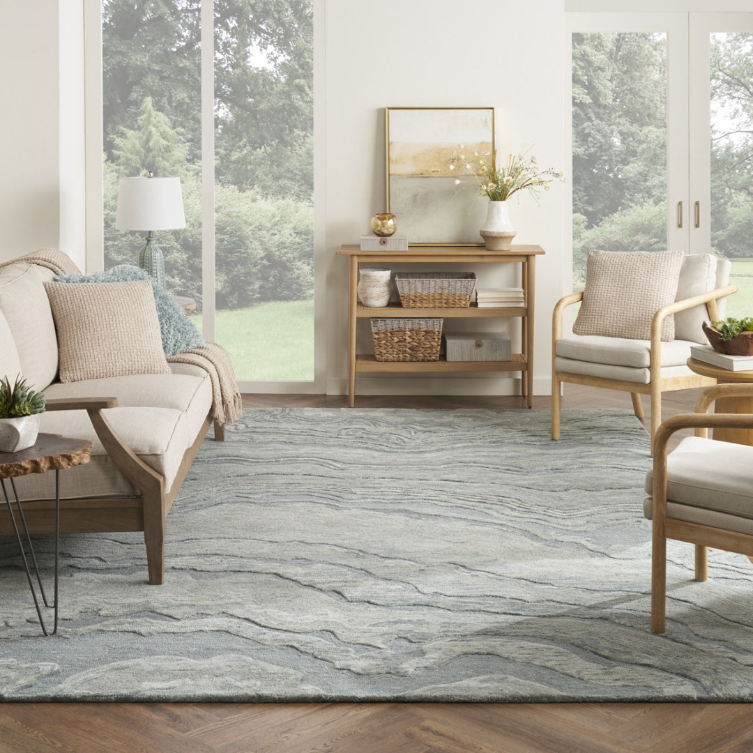 Anthonia Abstract Wool Hand Woven Area Rug