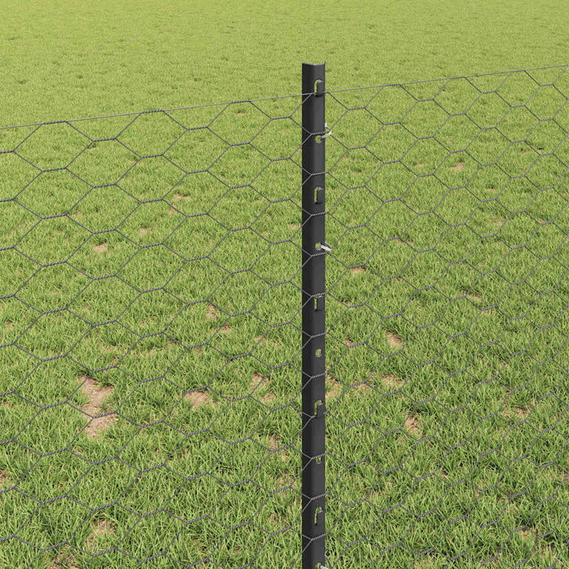 Steel Fencing Kits Fencing, 80cm H x 1000cm W, Grey
