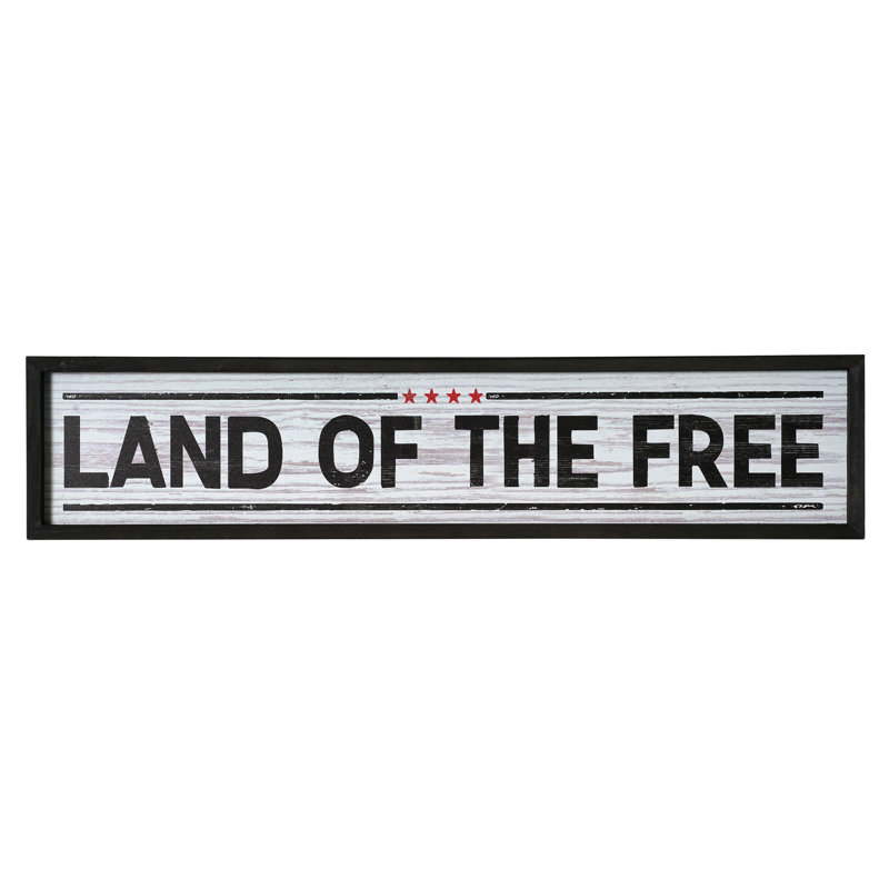 Décoration murale Gracie Oaks Land of the Free