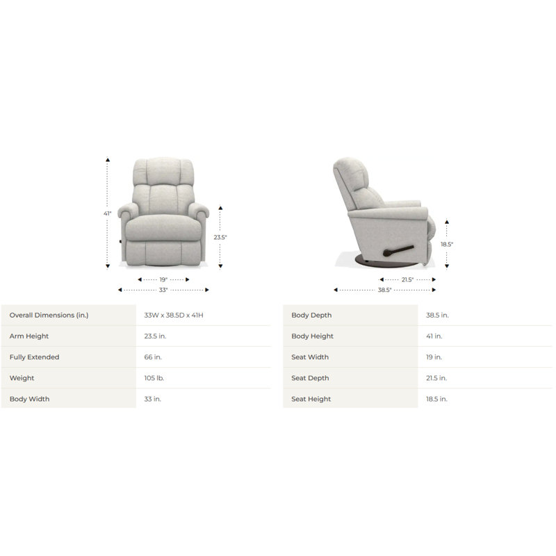 Pinnacle Leather Match Manual Swivel Gliding Recliner, Brown