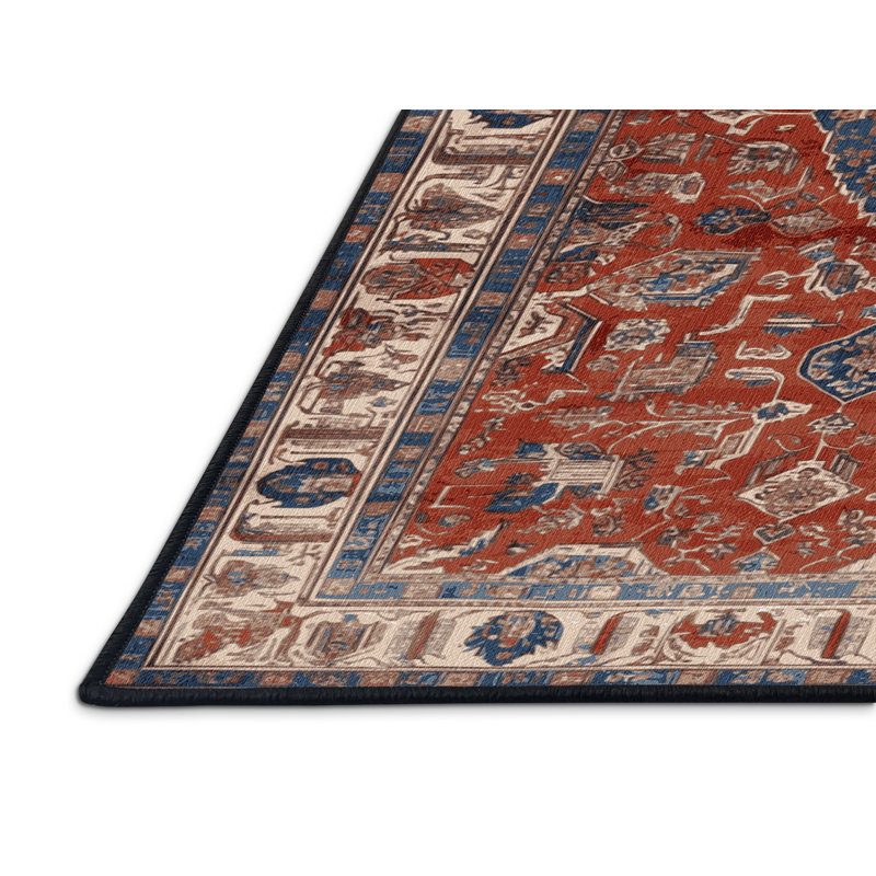 Machine Washable Persian Brown Area Rug, Rectangle 2' x 3'