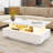 LED Coffee Table, Modern High Gloss Living Room Table With 4 Drawers, Stylish Center Table For Living Room, Office And Apartment-431490845