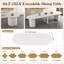 Extendable Foldable Dining Room Table Set for 6-10 People