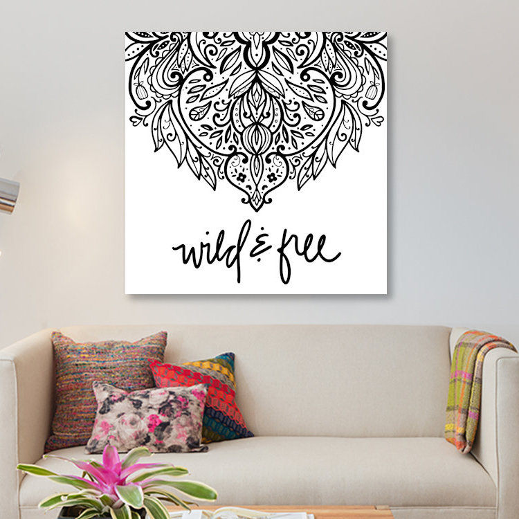 « wild & free daydreamer i », impression sur toile, H 37 po x l 37 po x P 1,5 po, Toile tendue, Pas de tapis