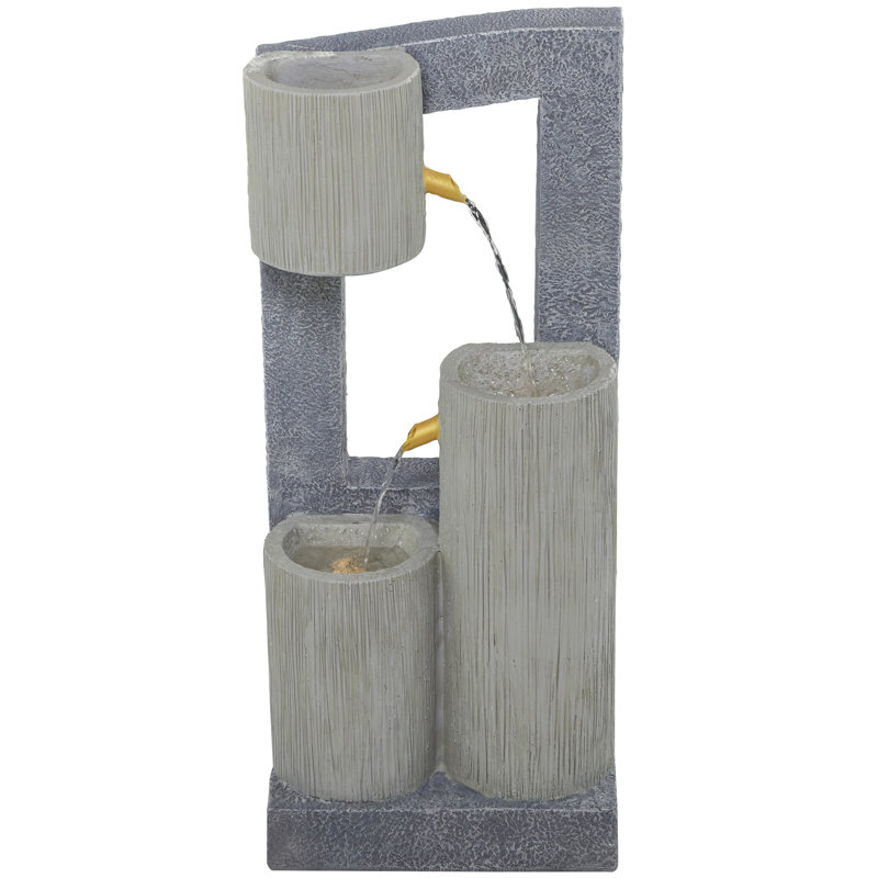 Daeshawna Outdoor Cascade Fountain with Lights