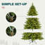 Sapin de Noël artificiel vert pré-éclairé avec lumière chaude et réaliste-210528628