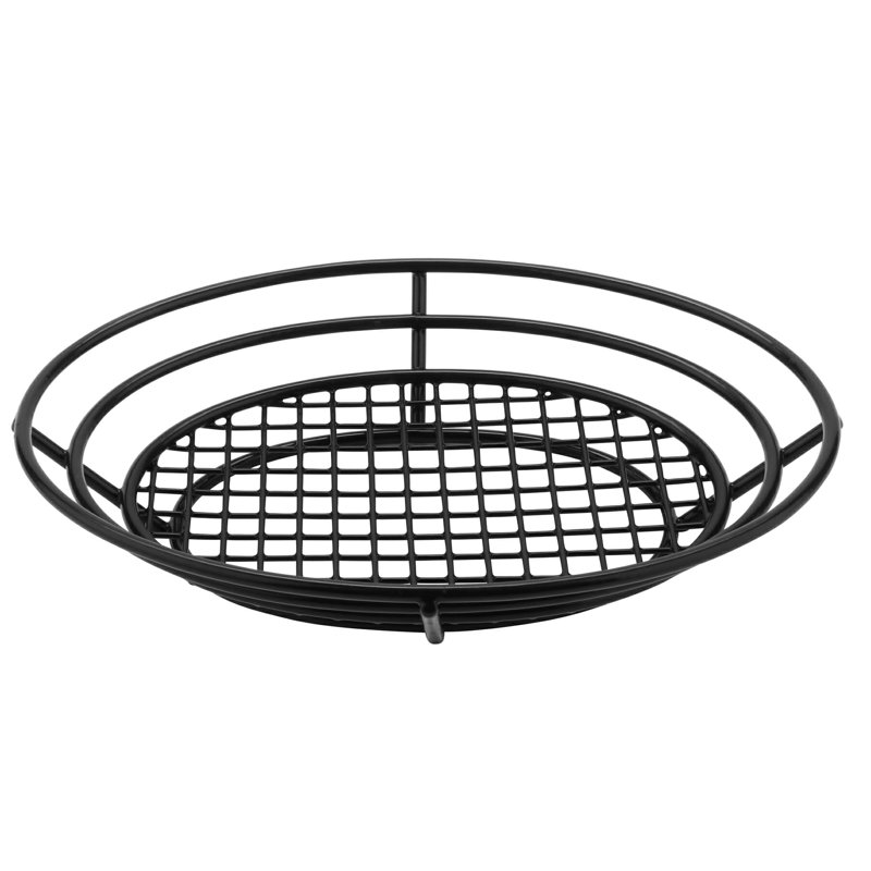 4-38804 - Panier ovale 11 po x 8 po avec grille surélevée, 2,25 po de hauteur, Noir, noir, noir, noir