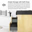 Meuble-lavabo mural simple 36 po avec lavabo en résine noire intégré-229819671