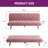 Jolee 70.4" Mid Century Modern Velvet Armless Convertible Futon, Twin Size-1439845803